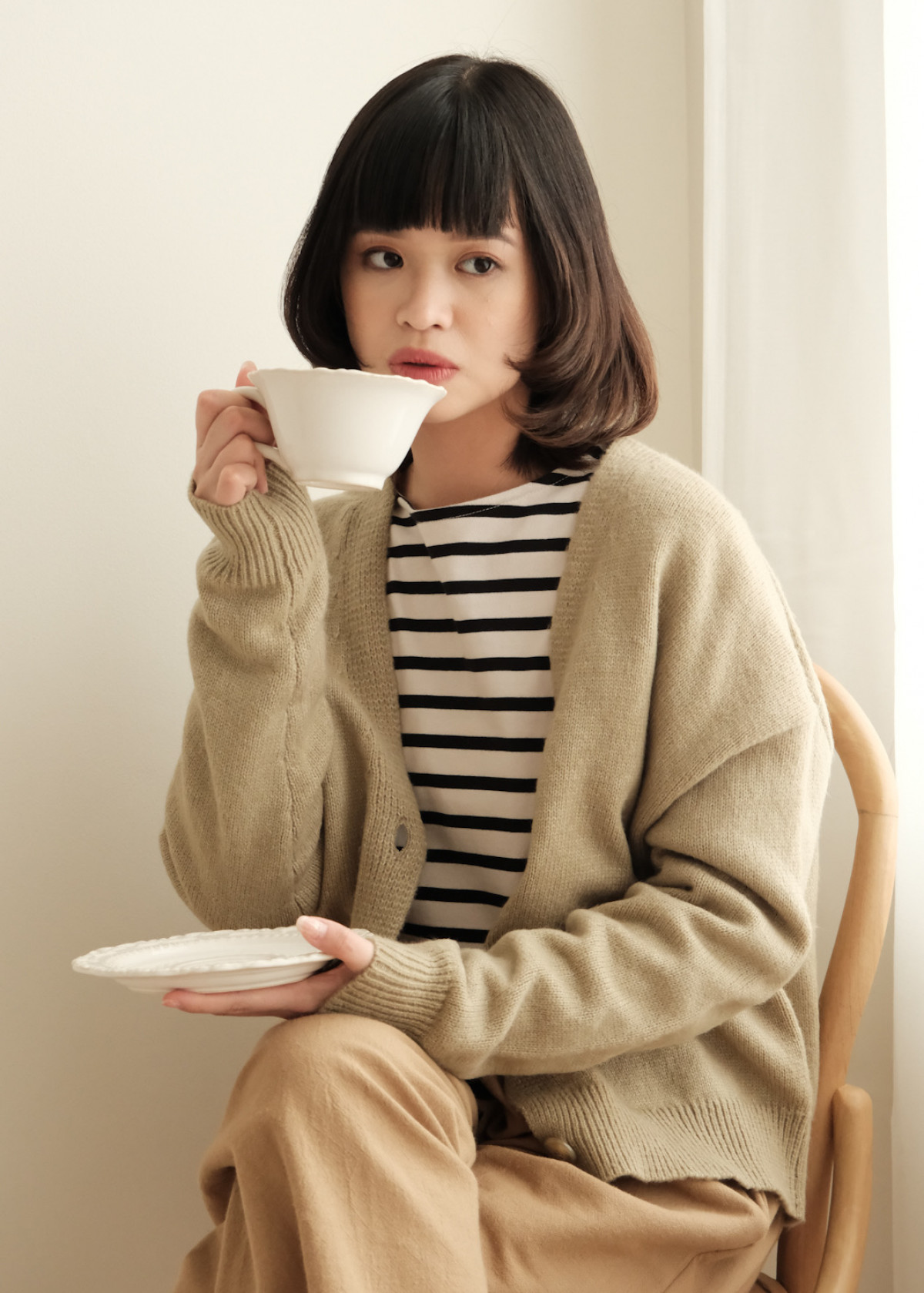 RIU Rちゃん☆ Glitter fringe knit cardigan RIU Rちゃん