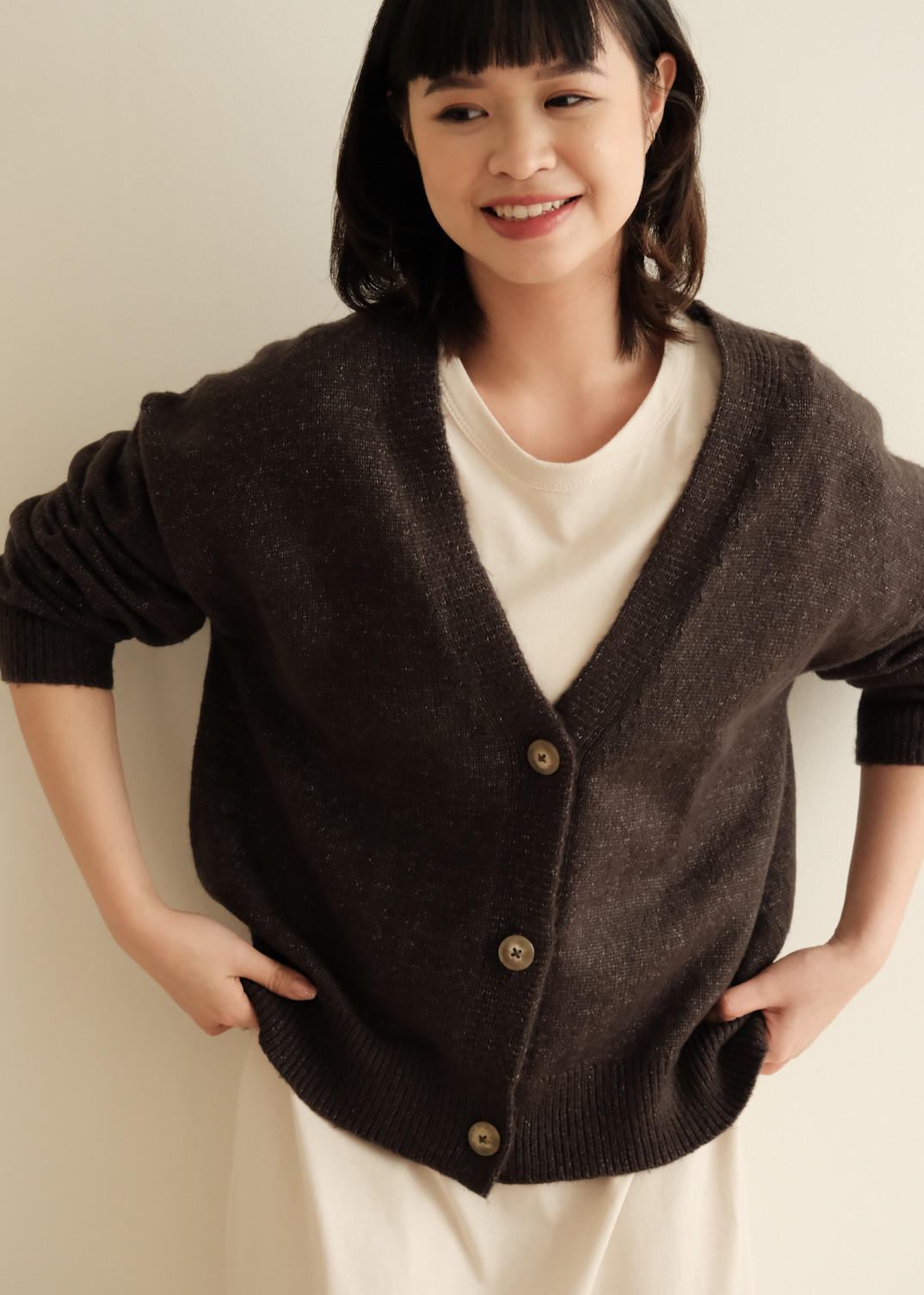 ジャケット・アウター melt the lady basic shaggy cardigan melt the lady basic shaggy cardigan
