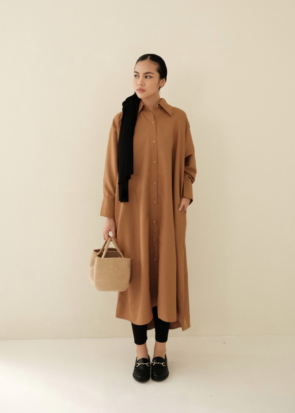 light brown floral dress MINKPINK KAIA MINI DRESS